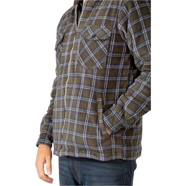 2026 Rydale Herren Mit Kapuze Vlies Hemd Ulrome 412848 - Olive / Navy